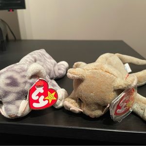 Ty Beanie Babies - Silver and Scat - All Beanie Baby have have Tag Errors